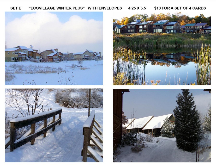 Notecard Set E - "Ecovillage Winter Plus"